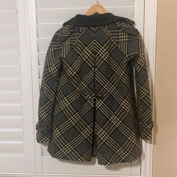 Free People Black and Beige Jacket Coat with Hood - Picture 4 of 4